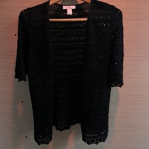 Christopher & Banks Sweaters Open Weave Cardigan